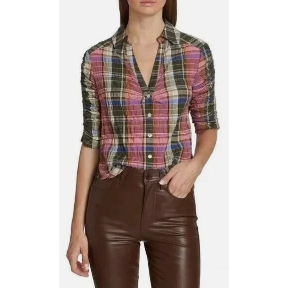Veronica Beard Porta Plaid Shirt